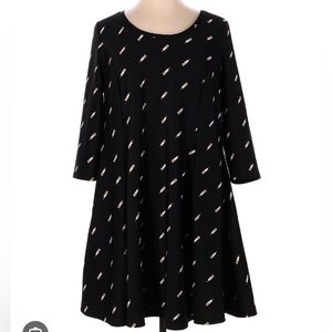 Ashley Nell Tipton Lipstick Print Swing Dress